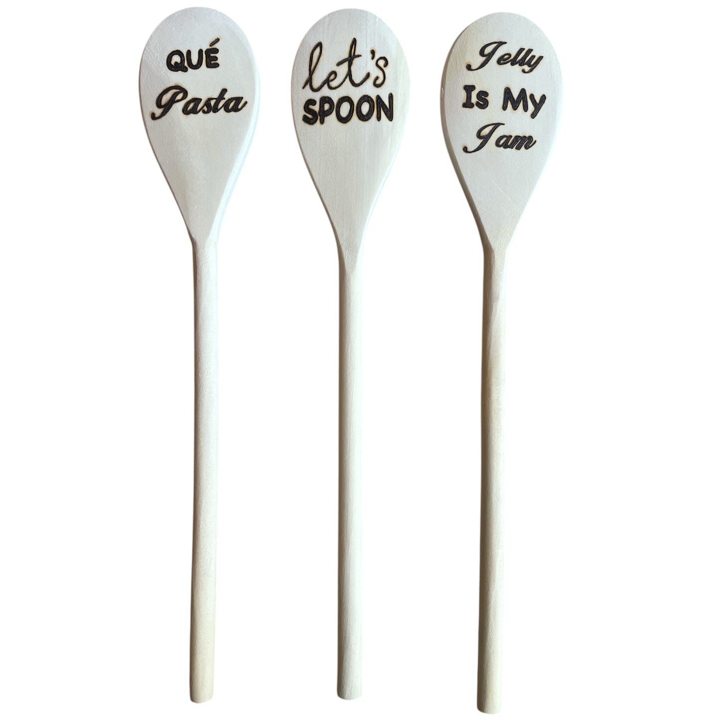 Rubberwood 14" Cooking Spoons with Custom Designs Eco-friendly