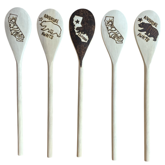 Rubberwood 14" Cooking Spoons| Eco-friendly| Custom Designs| Funny Quotes