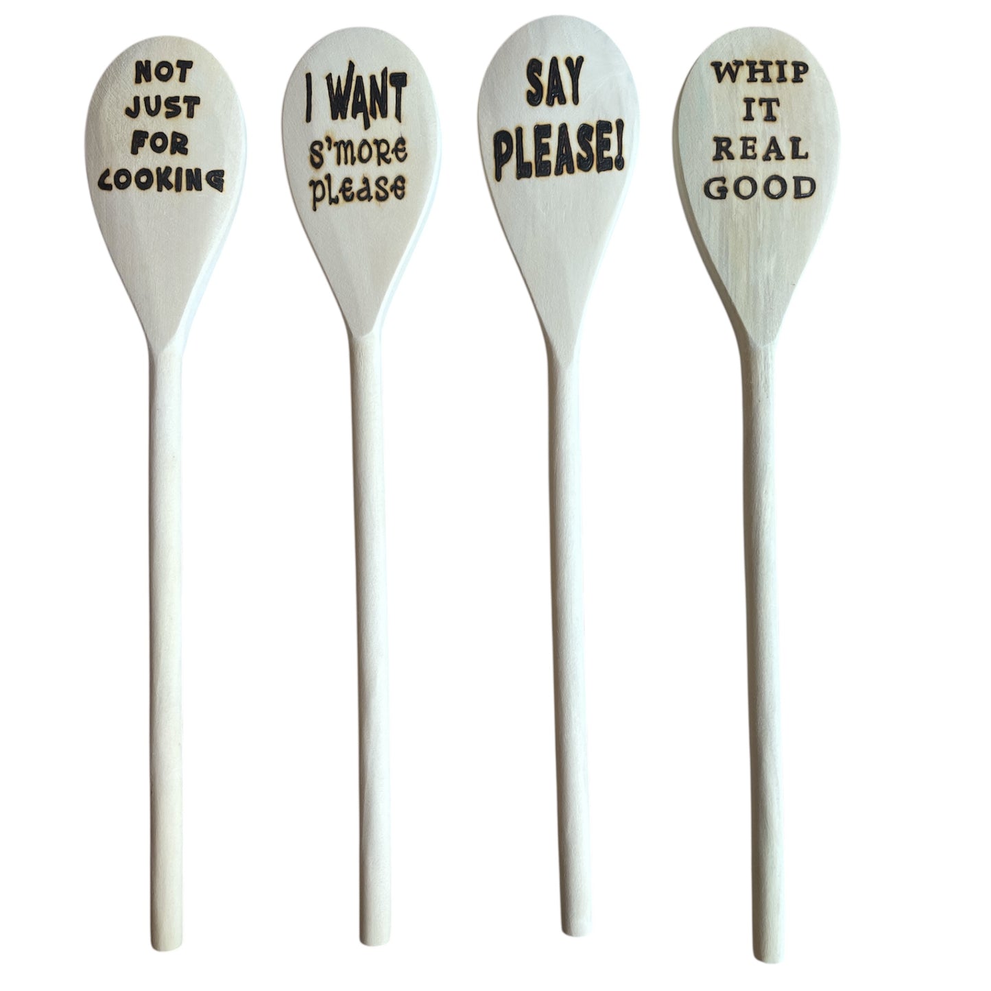 Rubberwood 14" Cooking Spoons| Eco-friendly| Custom Designs| Funny Quotes
