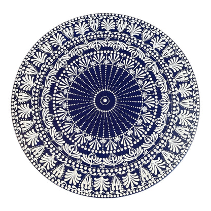 Lazy Susan Blue and White Mandala Design Dining Room and Kitchen Decor