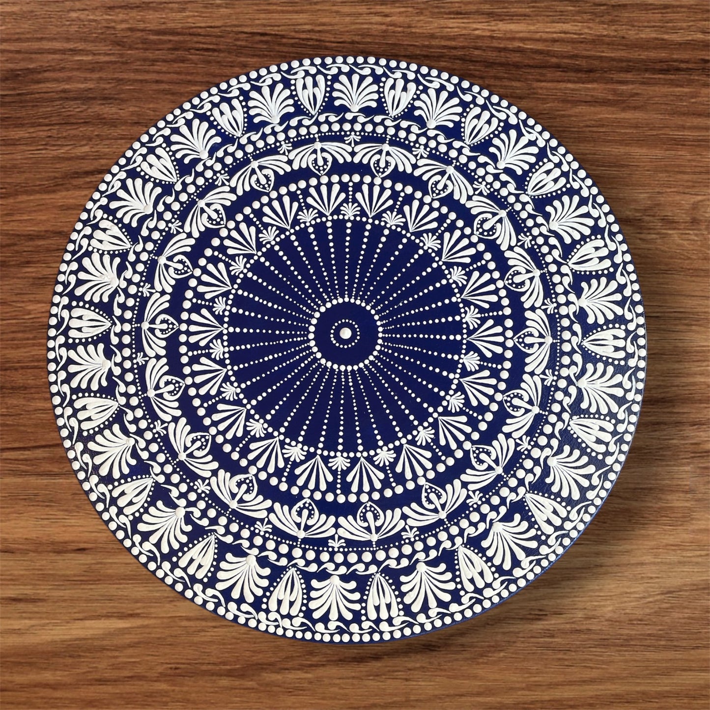 Lazy Susan Blue and White Mandala Design Dining Room and Kitchen Decor