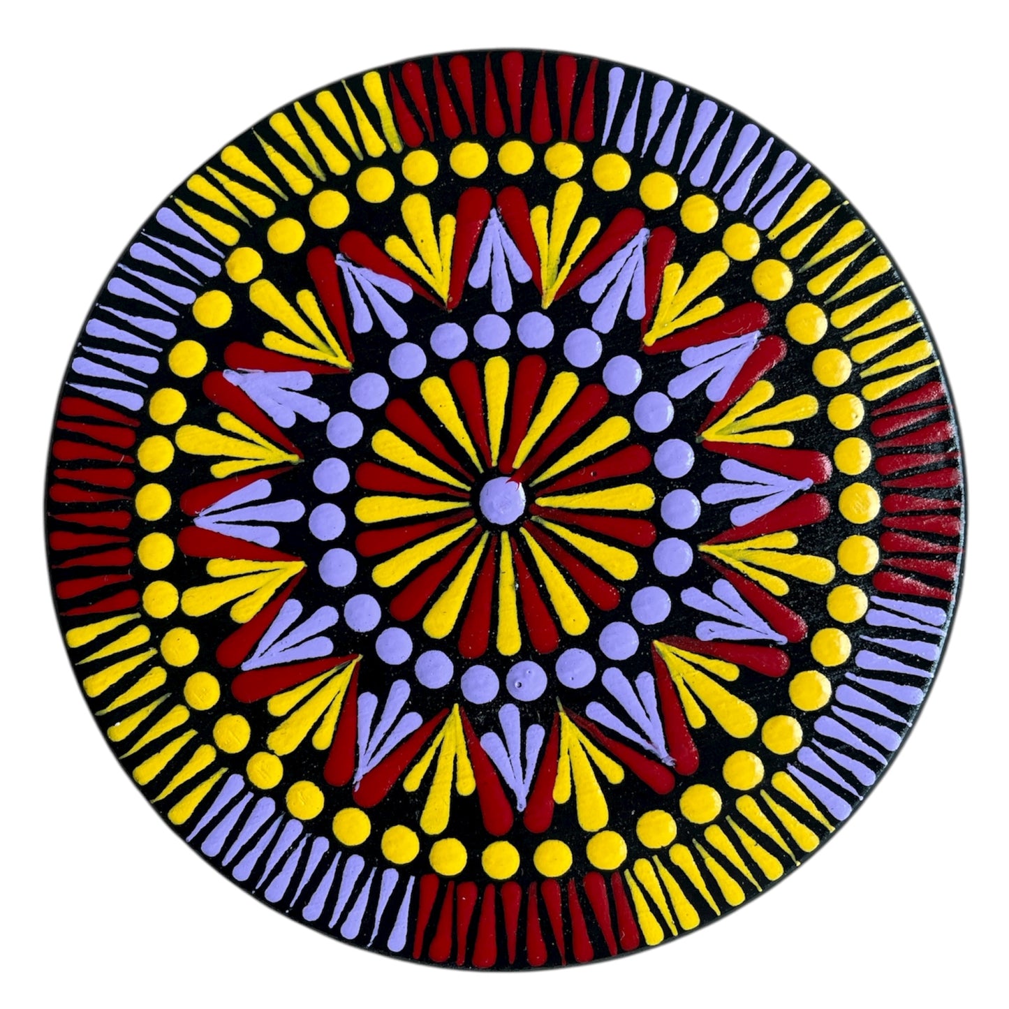 Drink Coasters Hand Painted with Unique Mandalas Table Decor