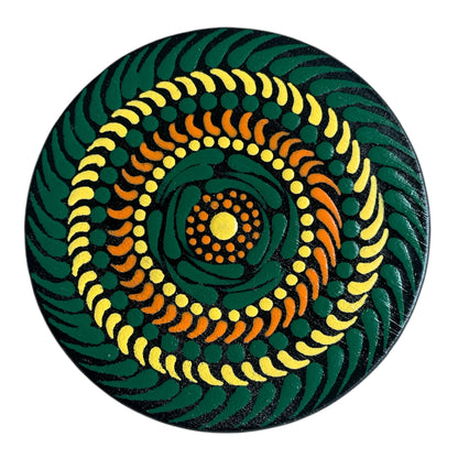 Drink Coasters Hand Painted with Unique Mandalas Table Decor