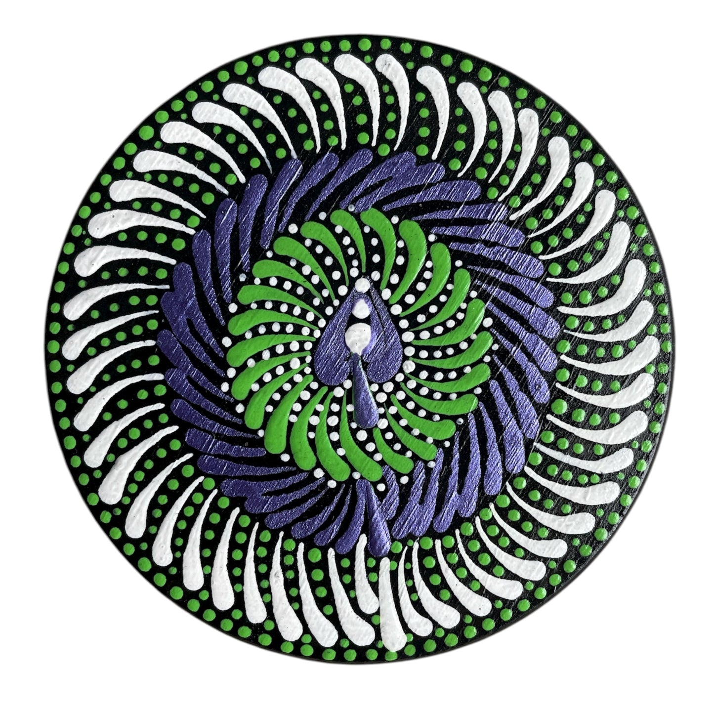 Drink Coasters Hand Painted with Unique Mandalas Table Decor