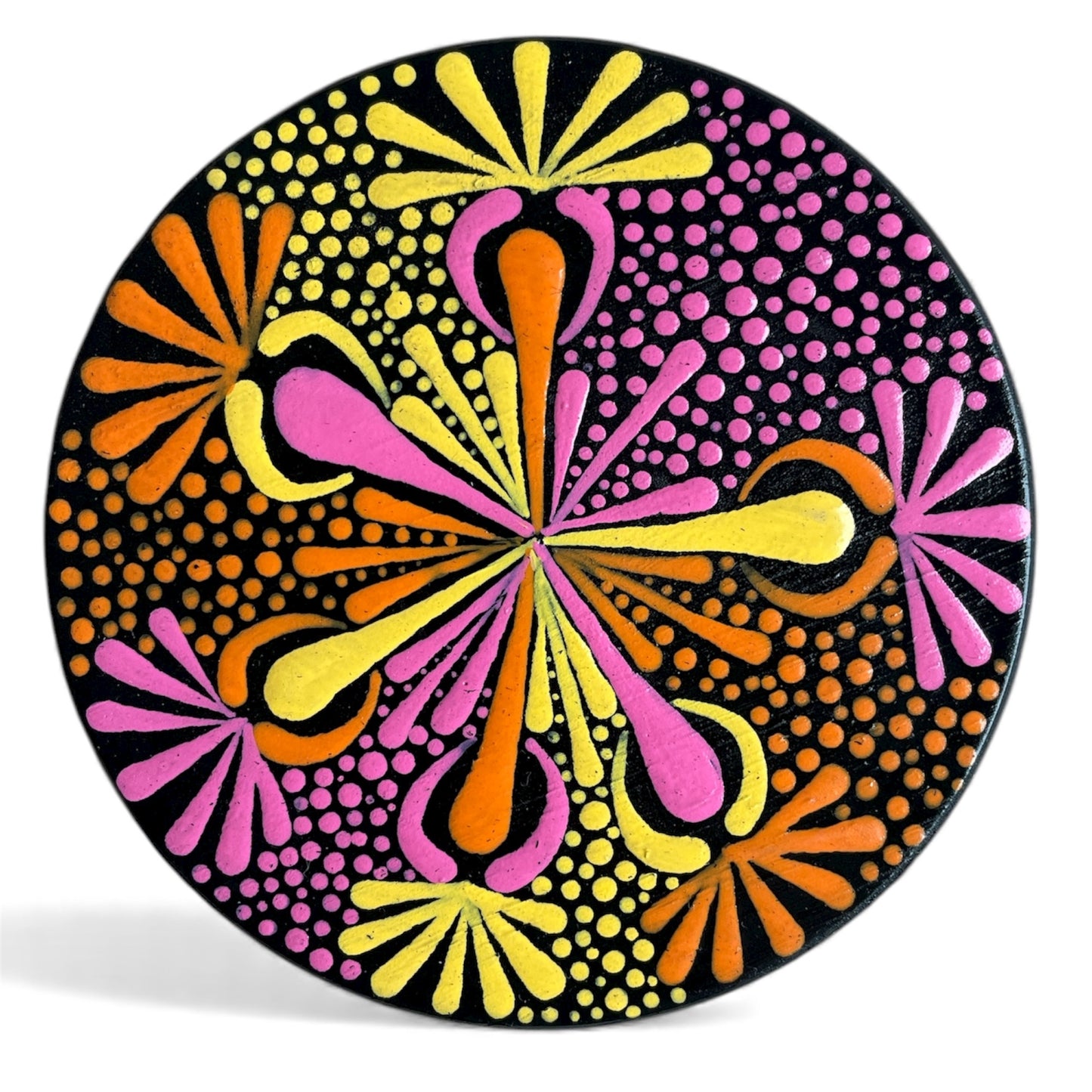 Drink Coasters Hand Painted with Unique Mandalas Table Decor