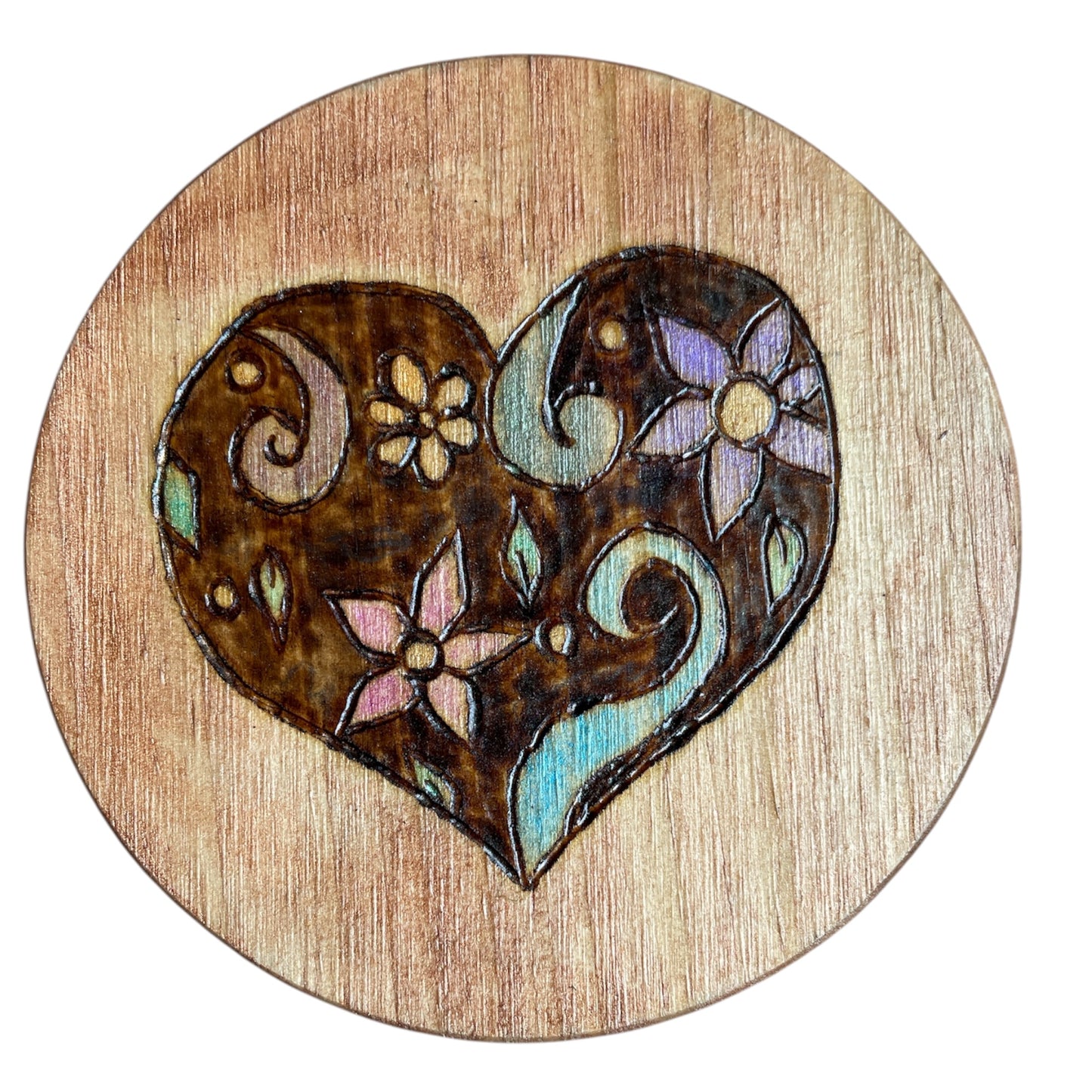 Drink Coasters Hand Painted with Sunflower| Anchor| Turtle| Heart| Mandala Designs