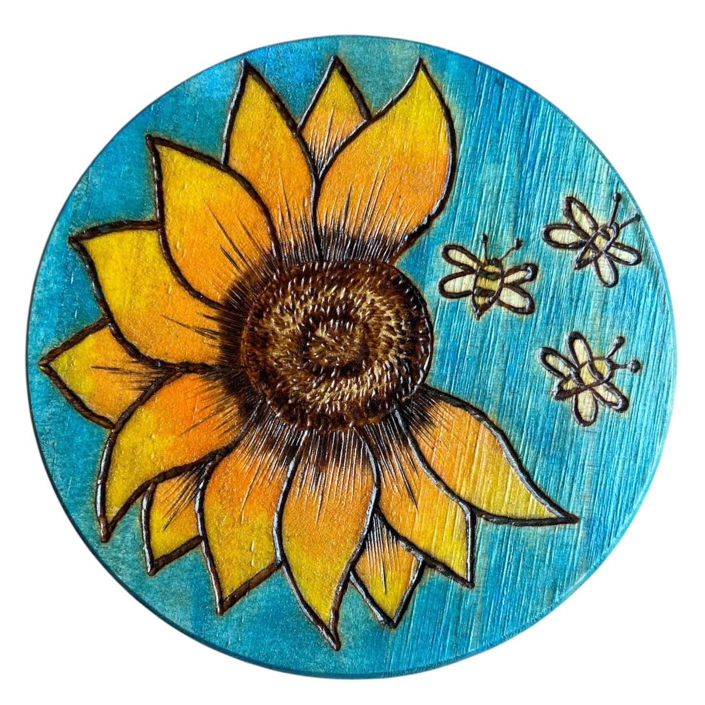 Drink Coasters Hand Painted with Sunflower| Anchor| Turtle| Heart| Mandala Designs
