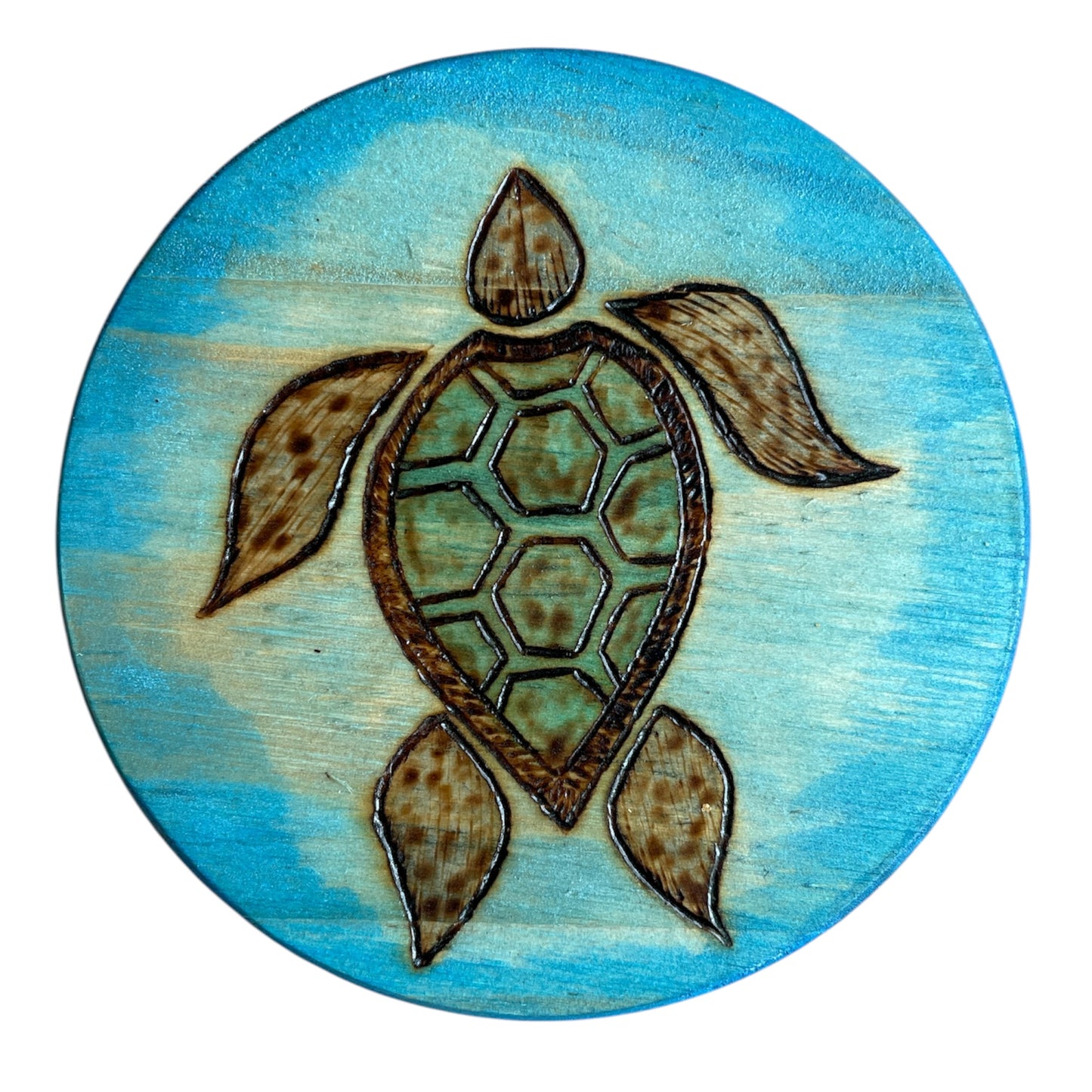 Drink Coasters Hand Painted with Sunflower| Anchor| Turtle| Heart| Mandala Designs