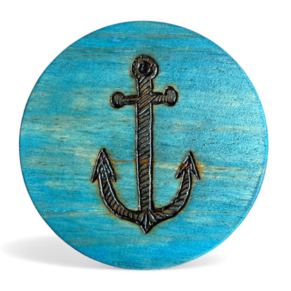 Drink Coasters Hand Painted with Sunflower| Anchor| Turtle| Heart| Mandala Designs