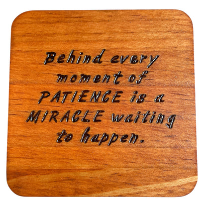 Square Drink Coasters with Unique Rumi Quotes Centerpiece Decor