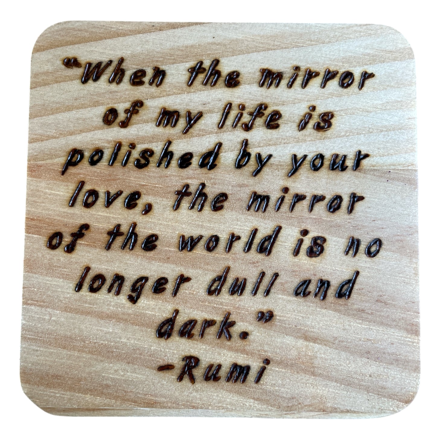 Square Drink Coasters with Unique Rumi Quotes| Random Quotes