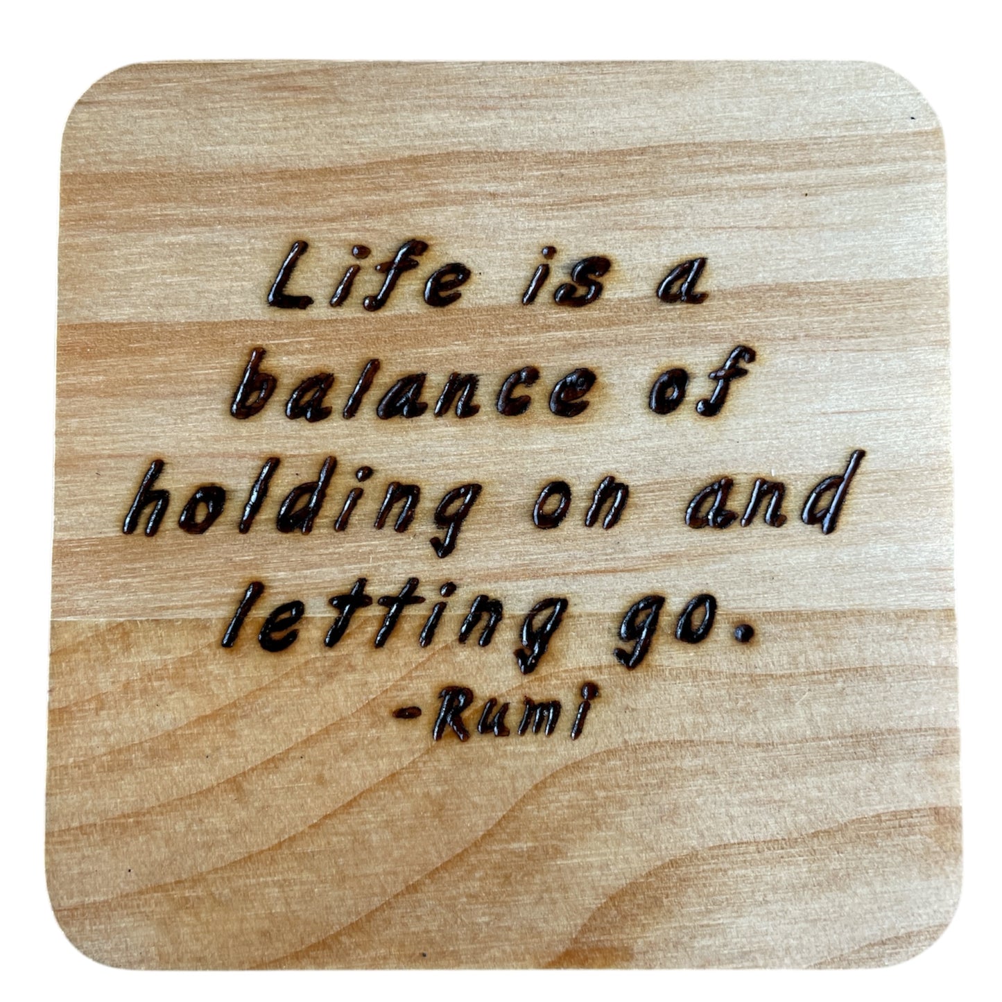 Square Drink Coasters with Unique Rumi Quotes| Random Quotes