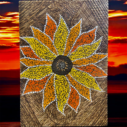 Espejos de pared Dot Art Mandala Colores vibrantes Pintura acrílica hecha a mano Trabajo de arte en el hogar y la oficina