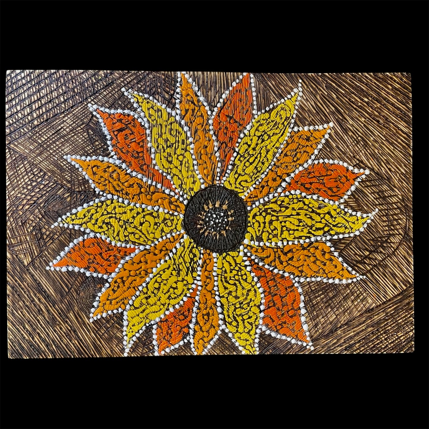 Espejos de pared Dot Art Mandala Colores vibrantes Pintura acrílica hecha a mano Trabajo de arte en el hogar y la oficina