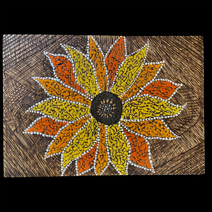 Espejos de pared Dot Art Mandala Colores vibrantes Pintura acrílica hecha a mano Trabajo de arte en el hogar y la oficina