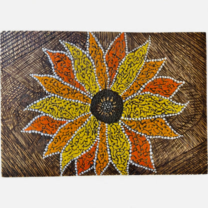 Espejos de pared Dot Art Mandala Colores vibrantes Pintura acrílica hecha a mano Trabajo de arte en el hogar y la oficina