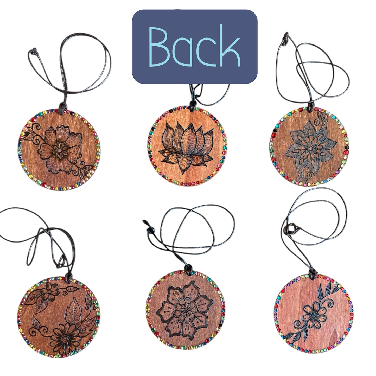 Tree Ornaments | Car Accessories | Wood-Burned | Quotes | Designs