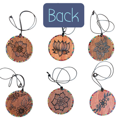 Tree Ornaments | Car Accessories | Wood-Burned | Quotes | Designs