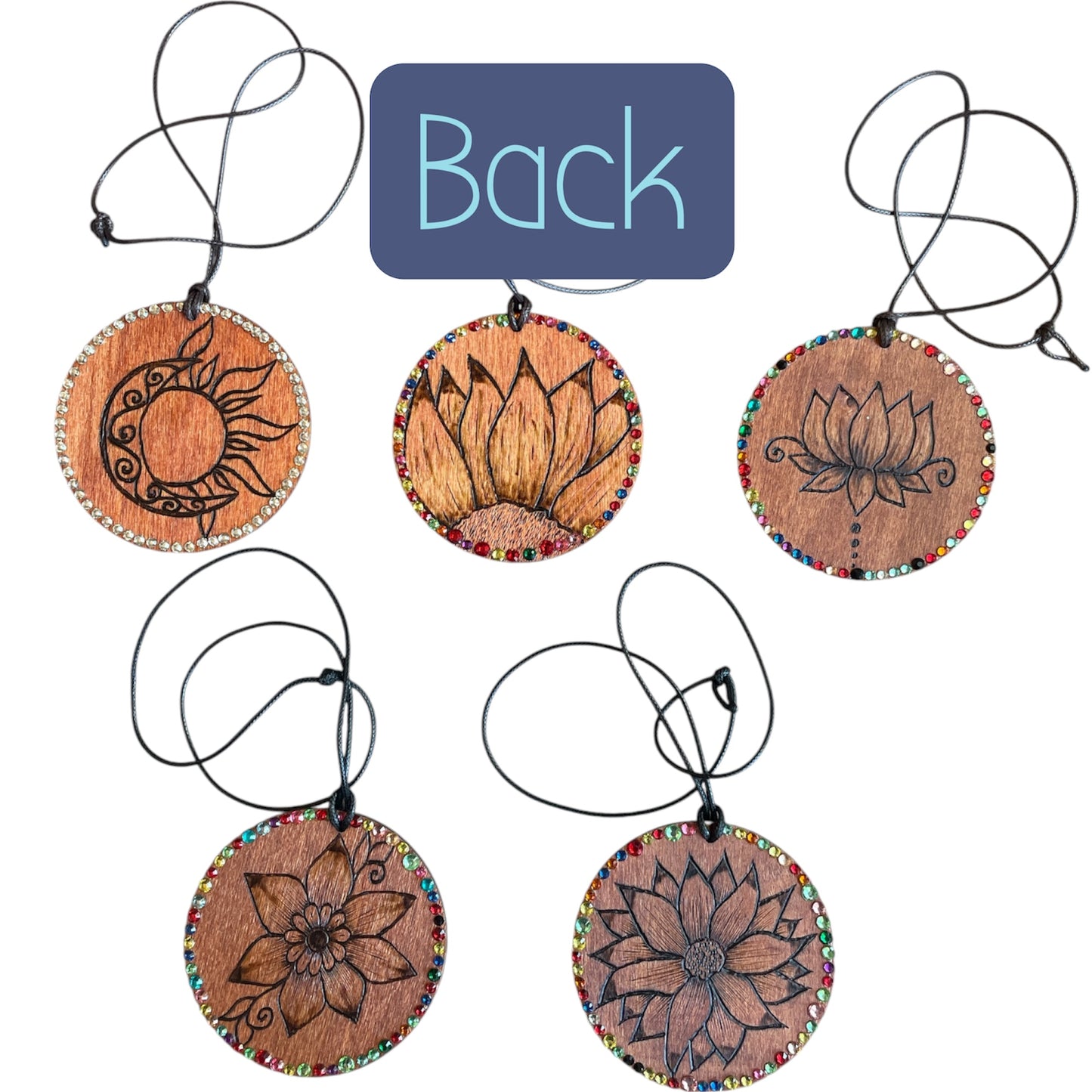 Car Accessories | Tree Ornaments | Wood-Burned | Quotes | Designs
