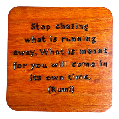 Square Drink Coasters| Rumi Quotes| Custom Quotes Request