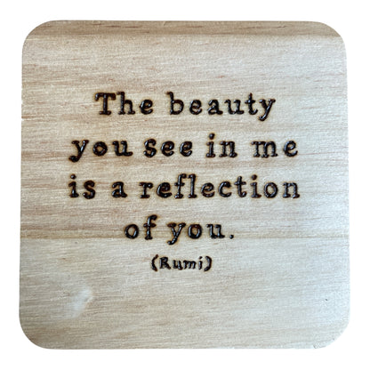 Square Drink Coasters| Rumi Quotes| Custom Quotes Request