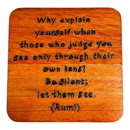 Square Drink Coasters| Rumi Quotes| Custom Quotes Request