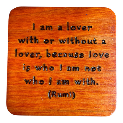 Square Drink Coasters| Rumi Quotes| Custom Quotes Request