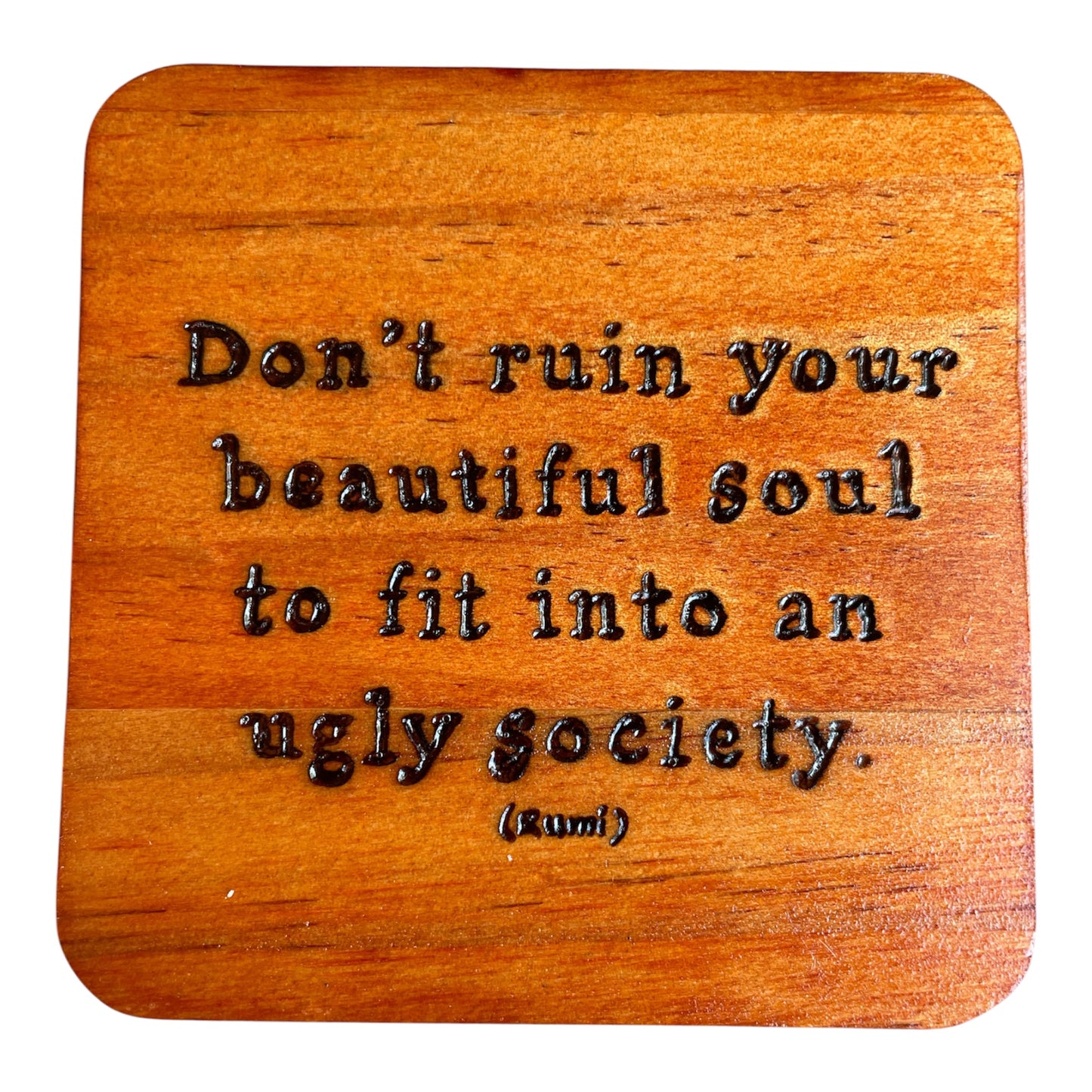Square Drink Coasters| Rumi Quotes| Custom Quotes Request