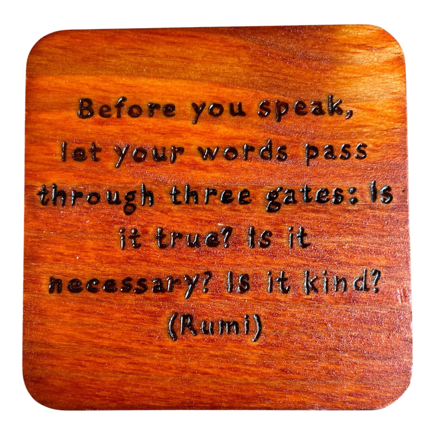 Square Drink Coasters| Rumi Quotes| Custom Quotes Request