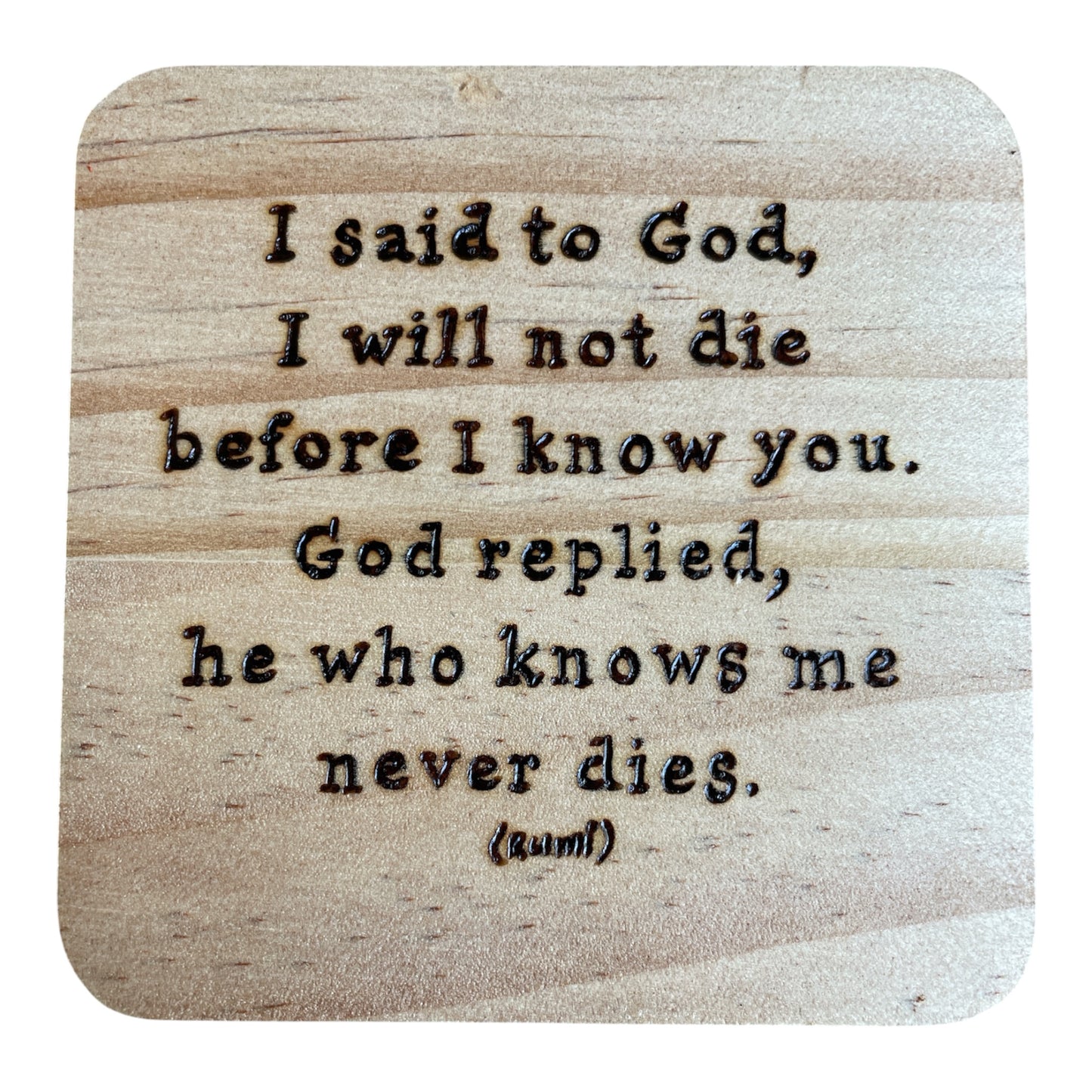 Square Drink Coasters| Rumi Quotes| Custom Quotes Request