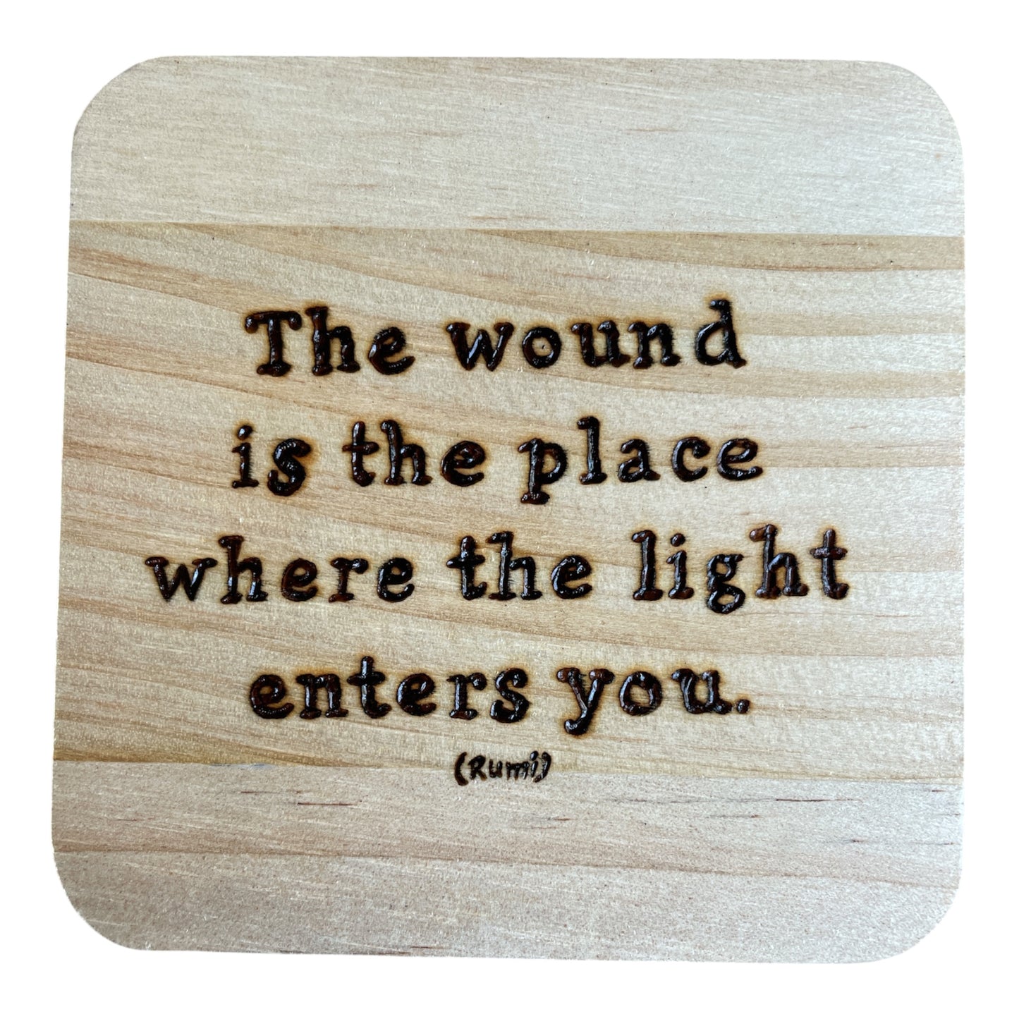 Square Drink Coasters| Rumi Quotes| Custom Quotes Request