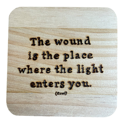 Square Drink Coasters| Rumi Quotes| Custom Quotes Request