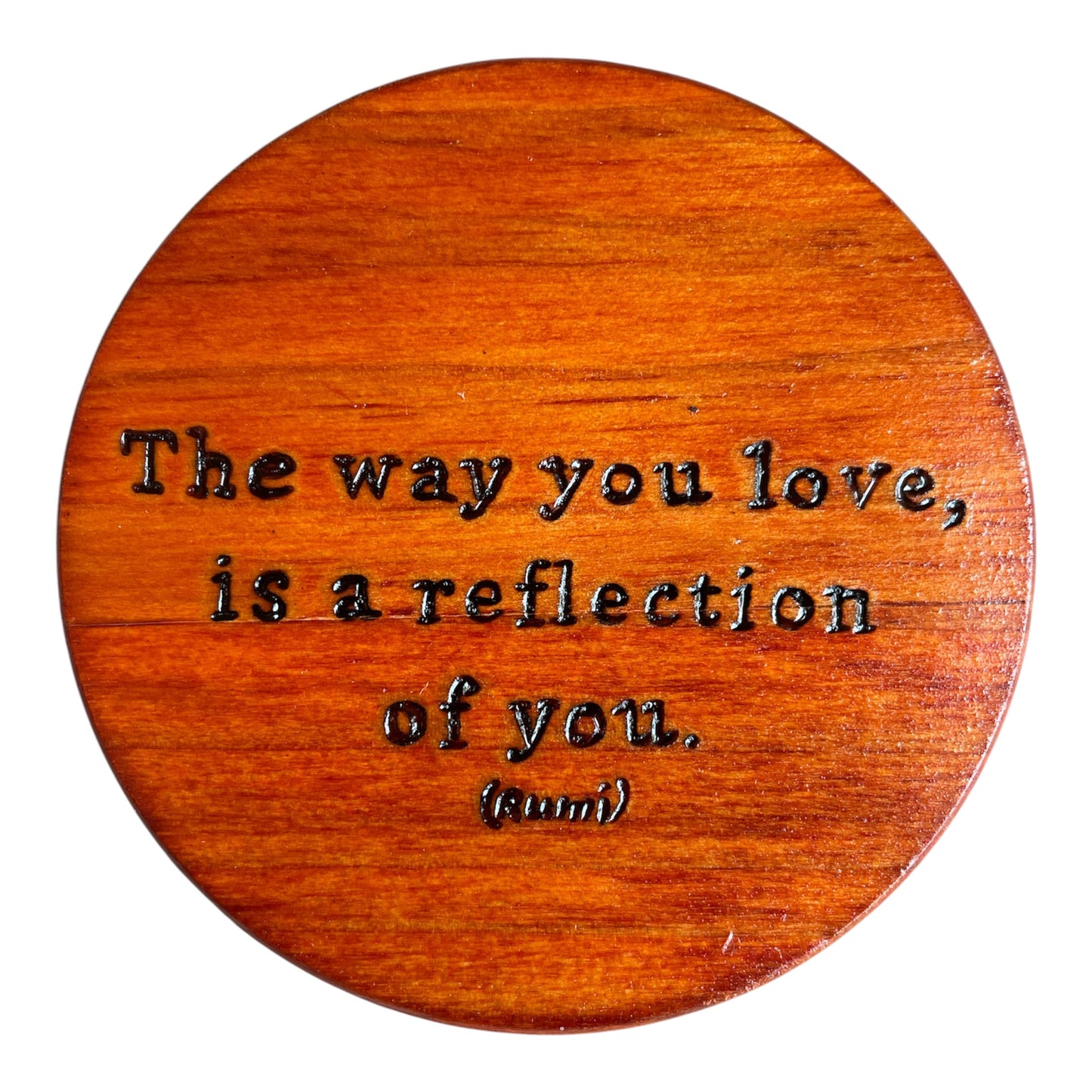 Round Wooden Coasters| Rumi Quotes| Custom Quotes Welcome