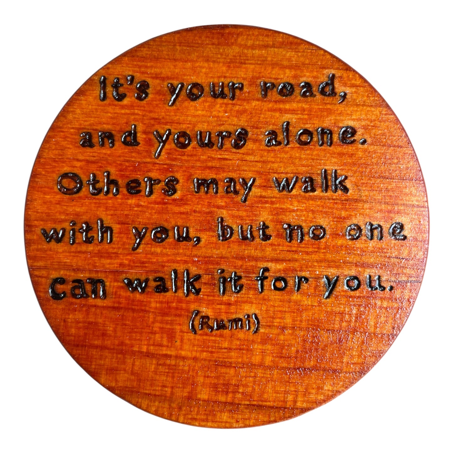 Round Wooden Coasters| Rumi Quotes| Custom Quotes Welcome
