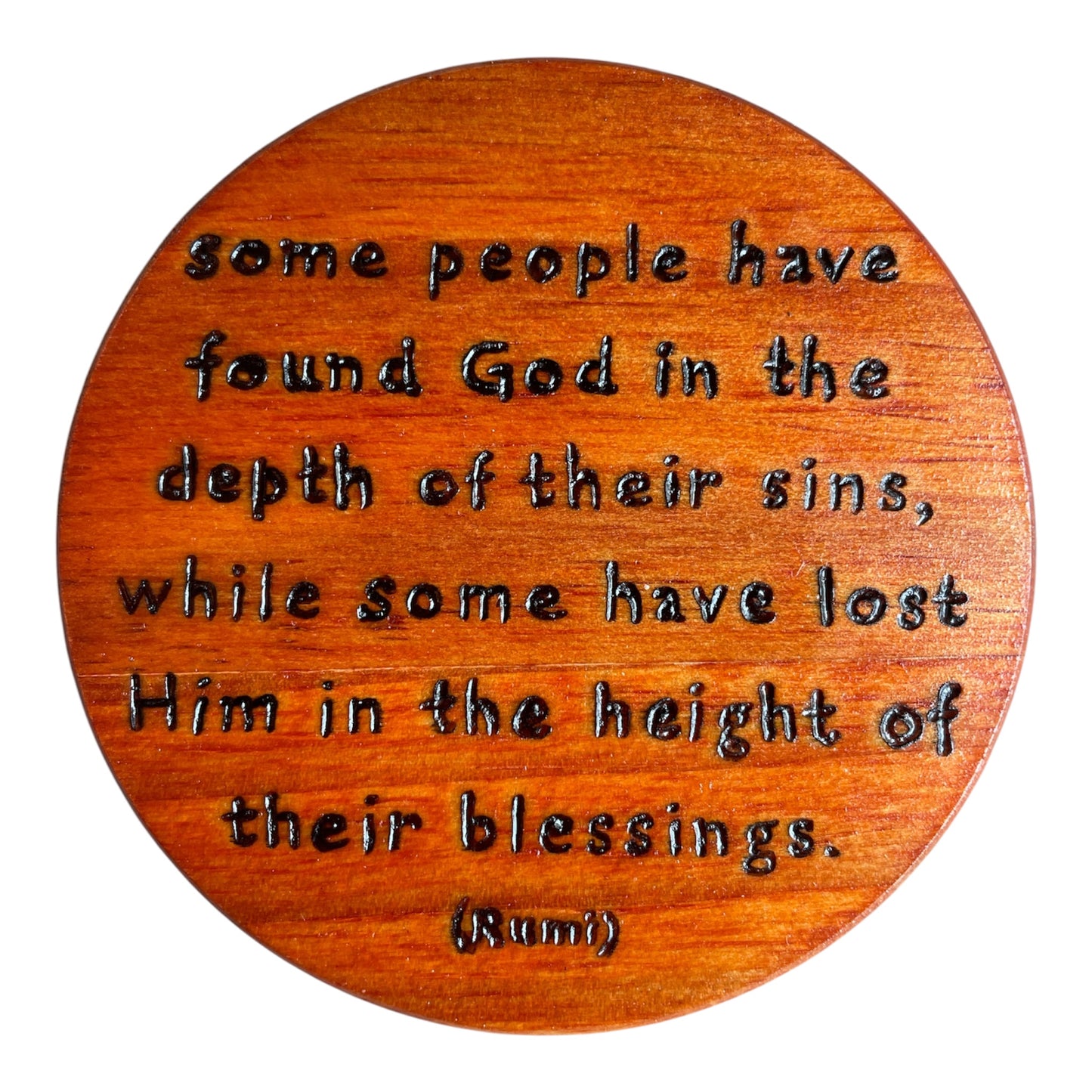 Round Wooden Coasters| Rumi Quotes| Custom Quotes Welcome