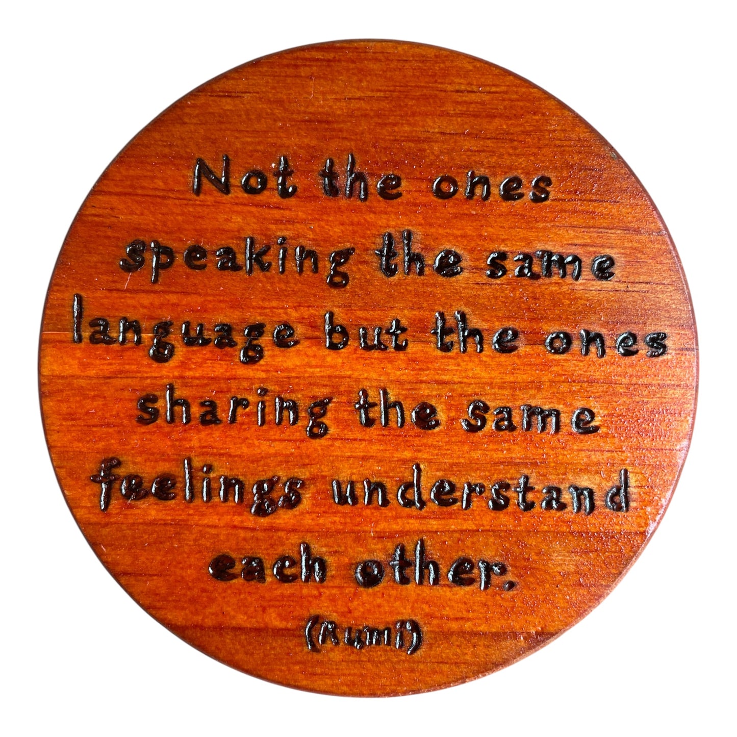 Round Wooden Coasters| Rumi Quotes| Custom Quotes Welcome