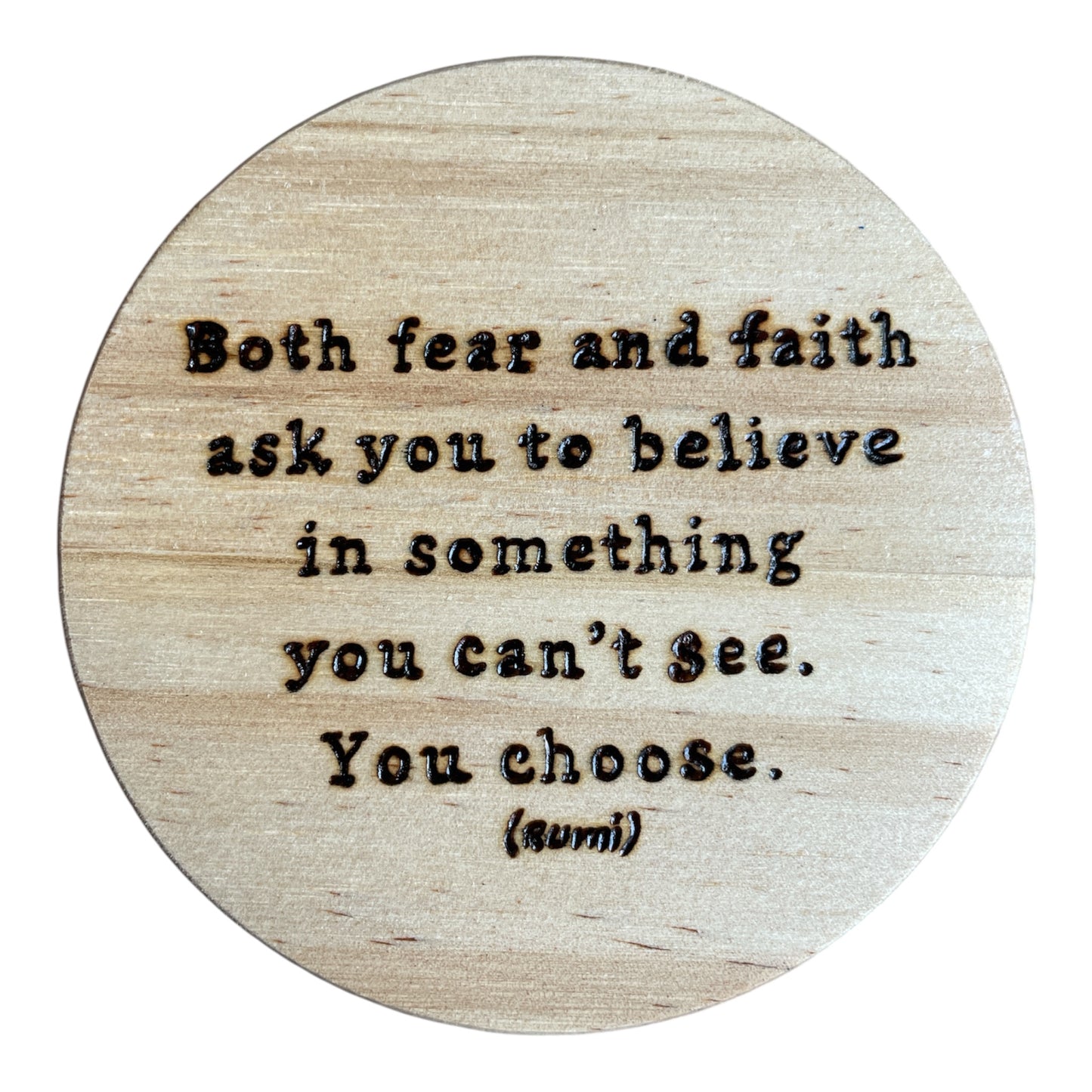 Round Wooden Coasters| Rumi Quotes| Custom Quotes Welcome