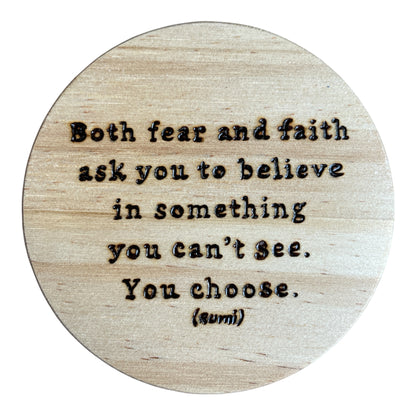 Round Wooden Coasters| Rumi Quotes| Custom Quotes Welcome