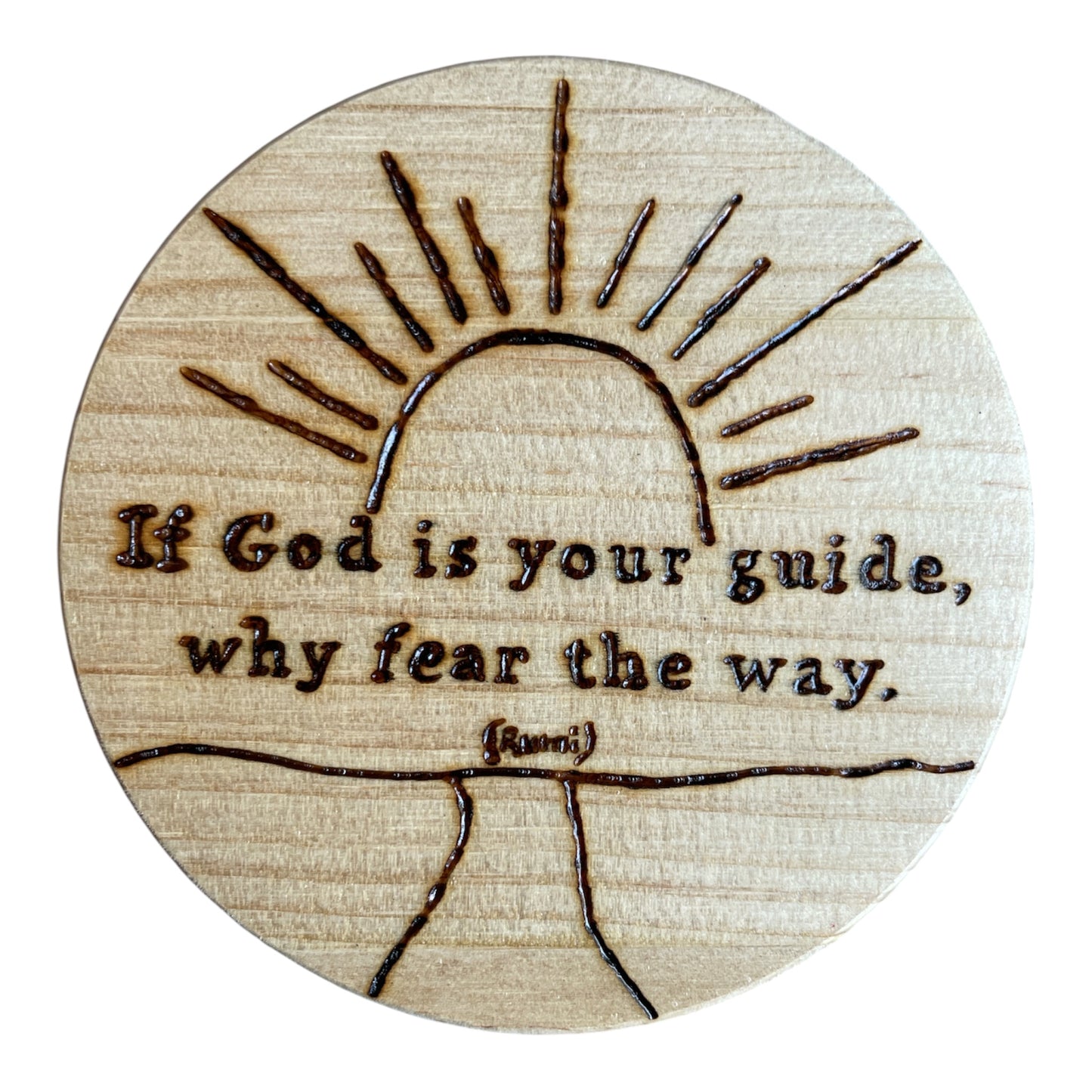Round Wooden Coasters| Rumi Quotes| Custom Quotes Welcome