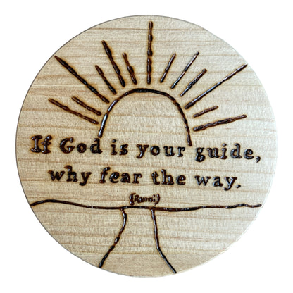 Round Wooden Coasters| Rumi Quotes| Custom Quotes Welcome