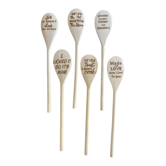 Cuchara de cocina 14" utensilios de cocina quemados de madera hechos a mano de madera de haya