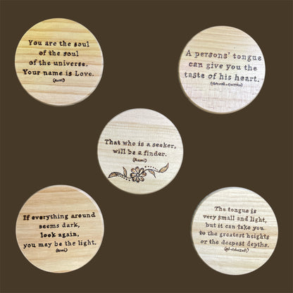 Round Handmade Magnets with Positive Quotes