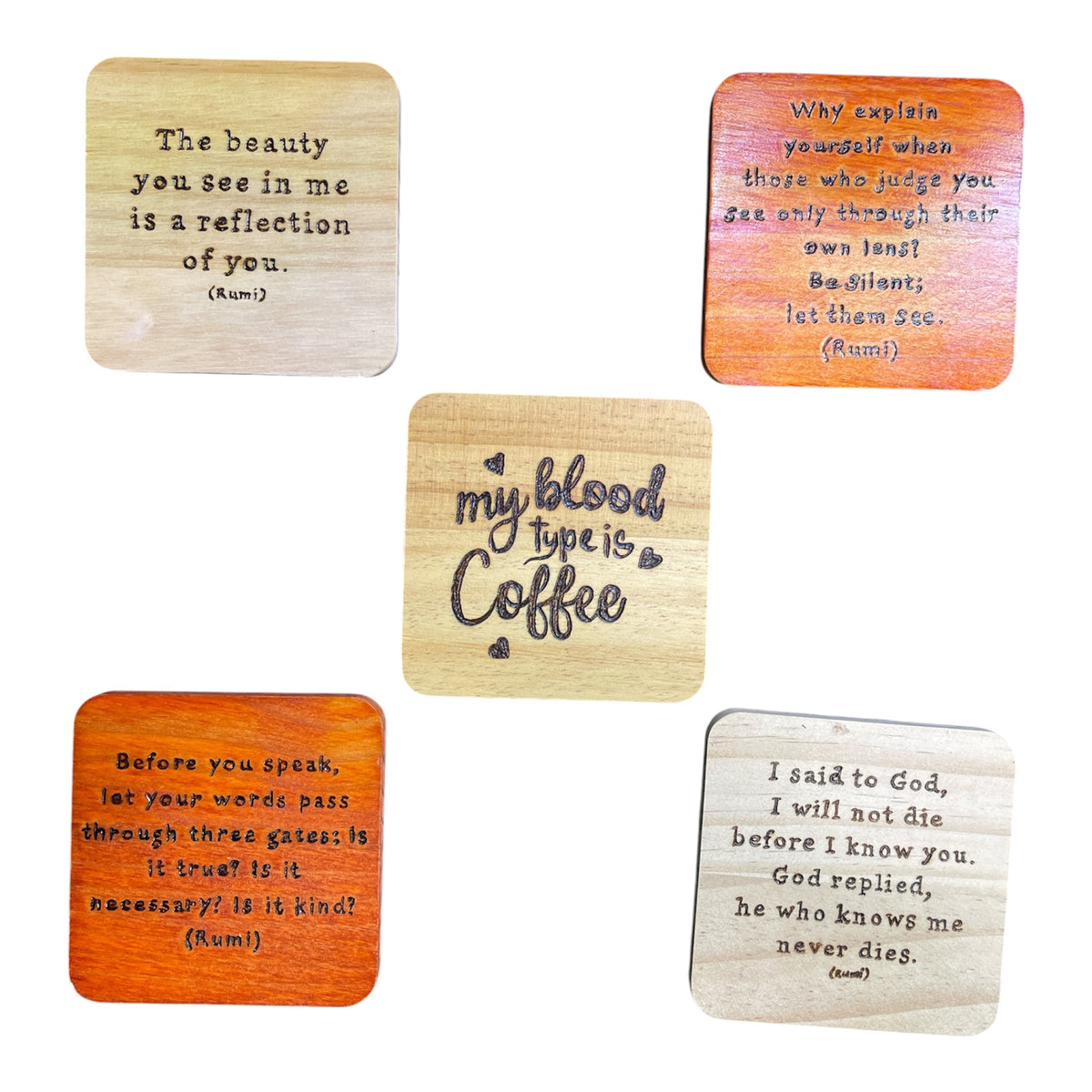 Square Magnets with Positive Sayings