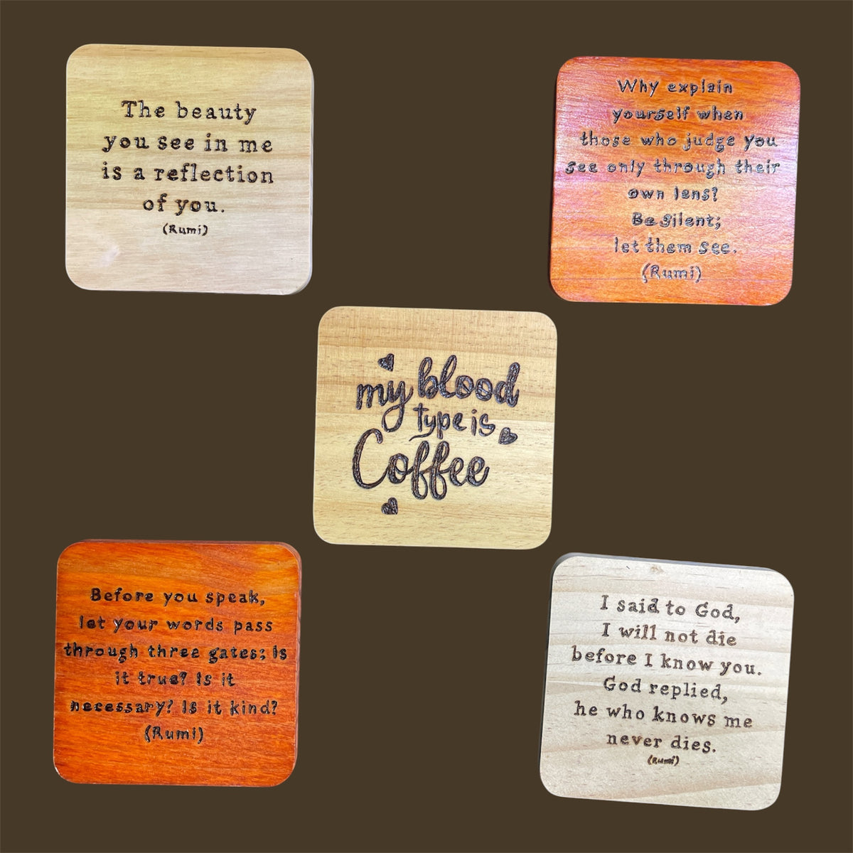 Square Magnets with Positive Sayings