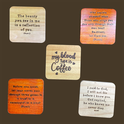 Square Magnets with Positive Sayings