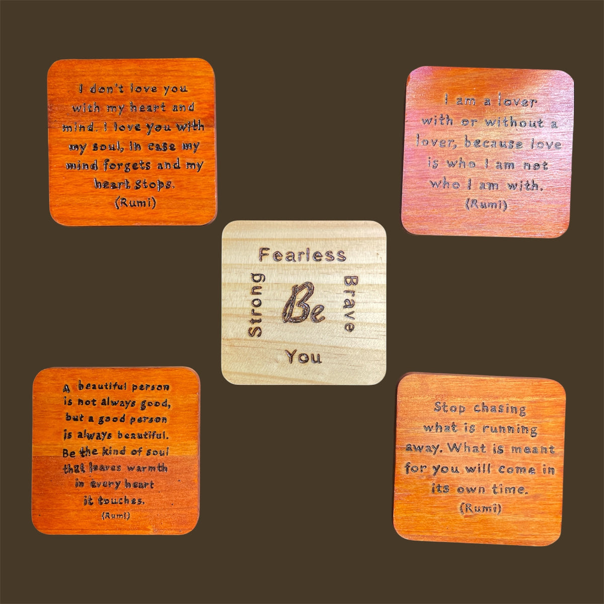 Square Magnets with Quotes