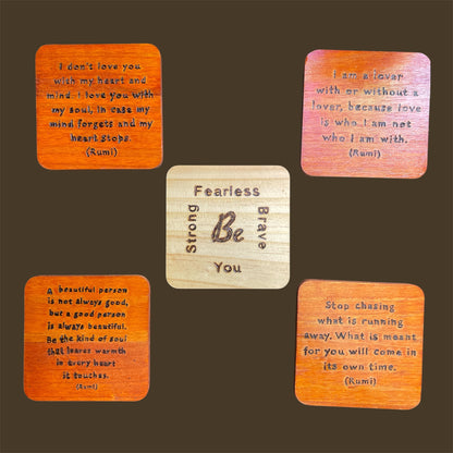 Square Magnets with Quotes
