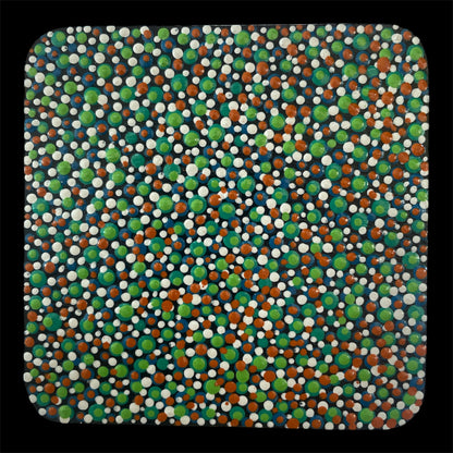 Pointillism Dot Art Wood Coasters | Colorful Acrylic Painted | Triple Sealed | Unique Boho | Home Decor