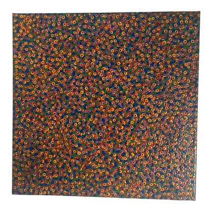 Original Abstract Painting| 9 Panel Artwork | Pointillism Artwork| Collectors Edition