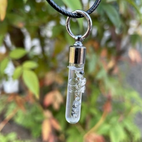 Dragonfly Clear Necklace or Keychain Writing on Rice Handmade Unique Jewelry